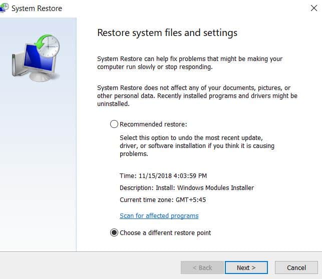 How to Fix “Your PC Device Needs to Be Repaired” 26 Choose-a-Restore-point