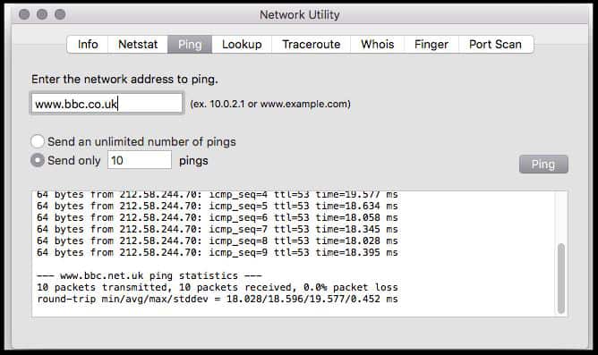 How to Find IP Address of Website 3 Mac-Network-Utility-Ping