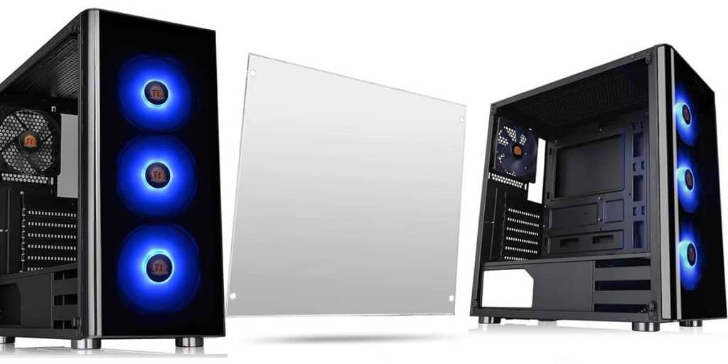 Top 10 Best Budget PC Cases With High-End Performance (2022) 16 Thermaltake-V200-Tempered-Glass-RGB-Edition-ATX-Mid-Tower-Chassis-1024x512