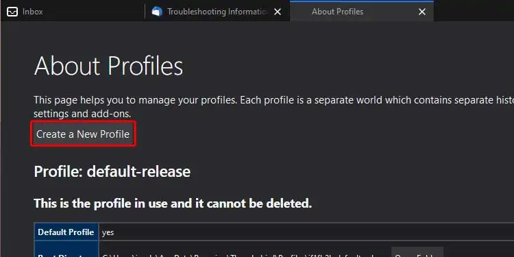 How to Backup and Restore Thunderbird Emails, Profiles, and Settings 20 Thunderbird-Profilecreate