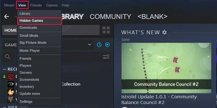 View-Hidden-Steam-Games