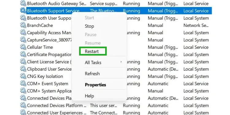 Bluetooth Is Paired, but It Is Not Connected: Windows (Fix) 24 windows_bluetooth_services