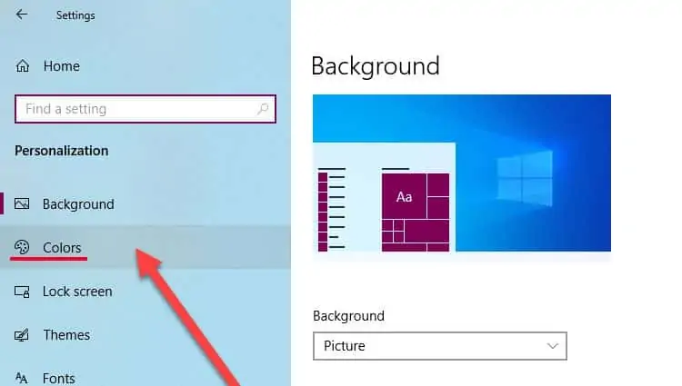 Color-settings