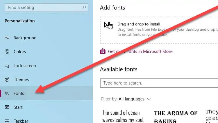 Font-settings