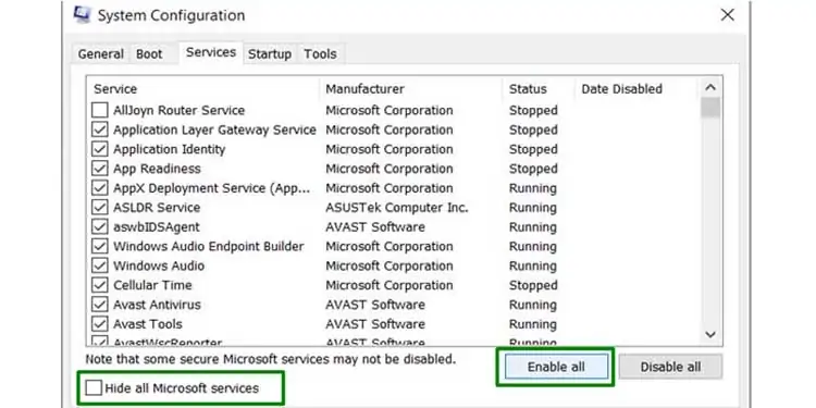 Quick 11 Solutions to Minecraft Launcher Not Working 10 System-Configurations-Service