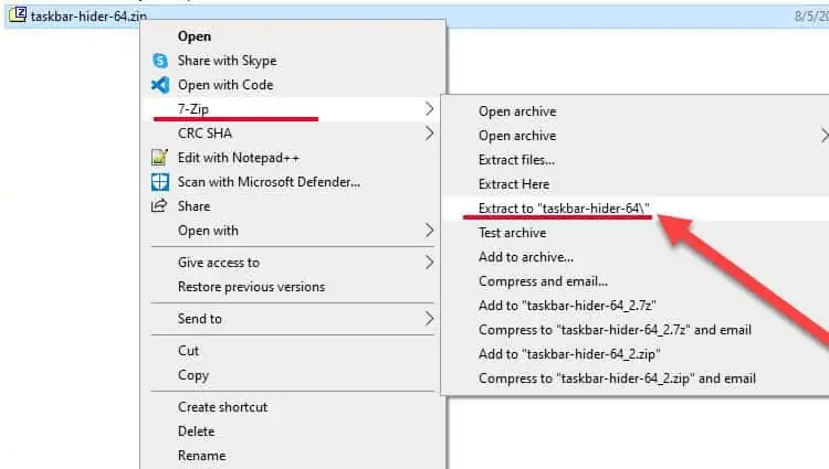 extract-taskbar-hider