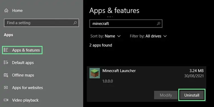 Quick 11 Solutions to Minecraft Launcher Not Working 21 minecraft-uninstall