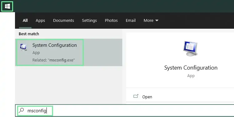 Quick 11 Solutions to Minecraft Launcher Not Working 5 win10-msconfig