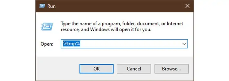 How to Fix "Not Enough Storage Is Available to Process This Command" 9 RUN-temp-folder