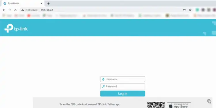 TPLINK-Login-Page-Browser