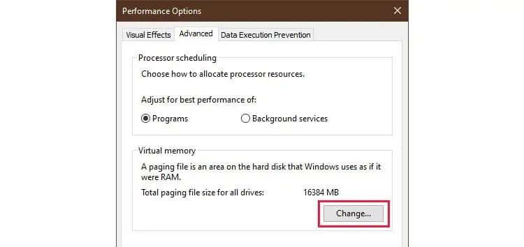 How to Fix "Not Enough Storage Is Available to Process This Command" 30 change-page-size