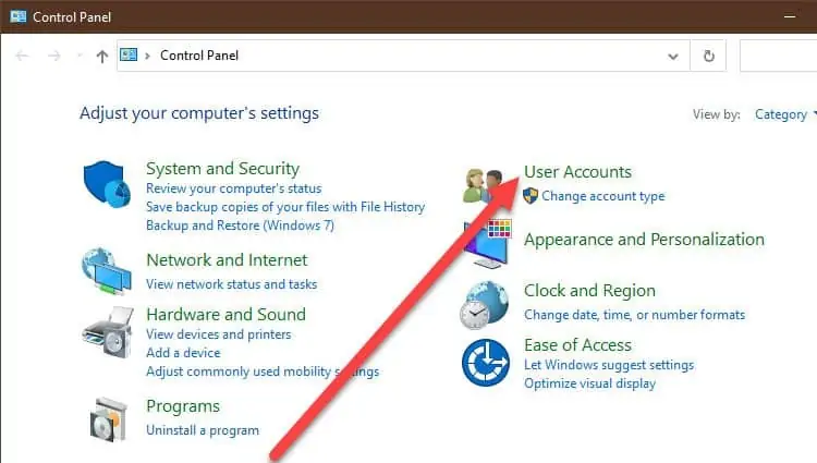 How to Fix "Not Enough Storage Is Available to Process This Command" 11 control-panel-user-accounts