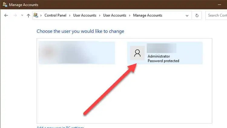 How to Fix "Not Enough Storage Is Available to Process This Command" 14 control-panel-user-admin