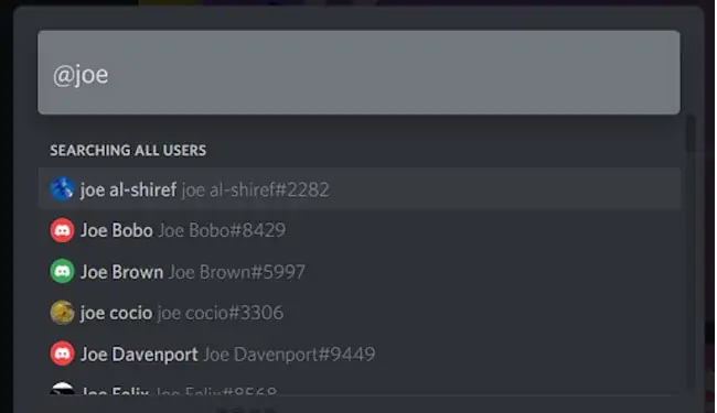 How to Find Someone on Discord Without Their Tag Number 17 @joe-1