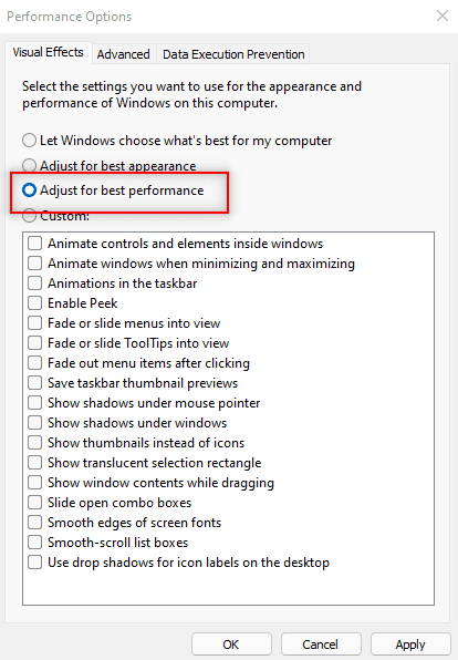 Why do Web Pages Load Slowly - How to Fix It 42 Adjust-for-Best-performance