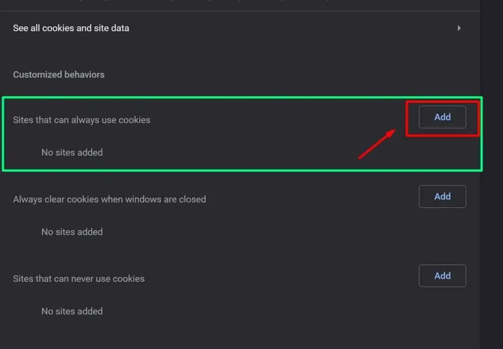 Why do Web Pages Load Slowly - How to Fix It 37 add-sites-to-allow-cookies-1024x710