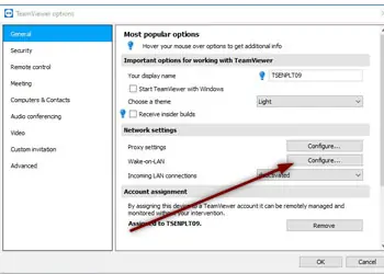 How To Turn On PC Remotely 13 team-viewer-configure
