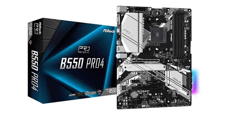 ASRock-B550-PRO4-Best-B550-Motherboard-for-White-Silver-PC-Build