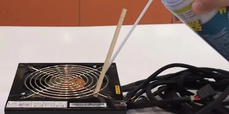How to Fix Power Supply Clicking Noise? 16 Cleaning-psu-with-compressed-air