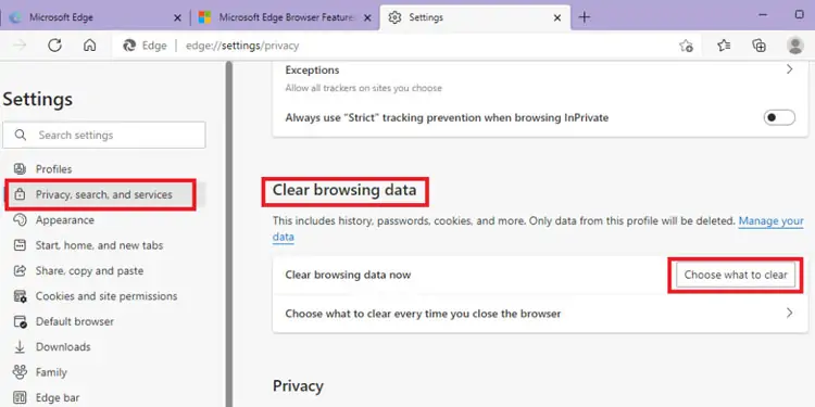 Why Won't Microsoft Edge Open - How to Fix It 16 Privacy-Search-and-Services