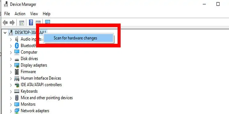 Is Your Wireless Mouse Not Working? Try These Fixes 12 Scan-for-hardware-and-chnages