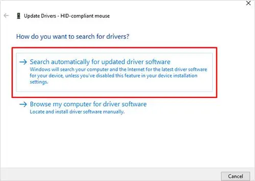 Is Your Mouse Double Clicking? Try These Fixes 11 Search-automatically-for-driver