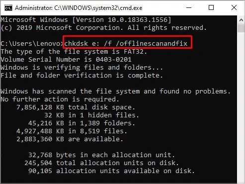 Your Computer Won't Read SD Cards? 7 Ways to Fix It 13 chkdsk-sd-card