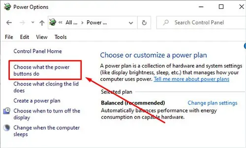 Computer Won’t Wake Up From Sleep - 13 Permanent Fixes 17 choose-what-the-power-buttons-do