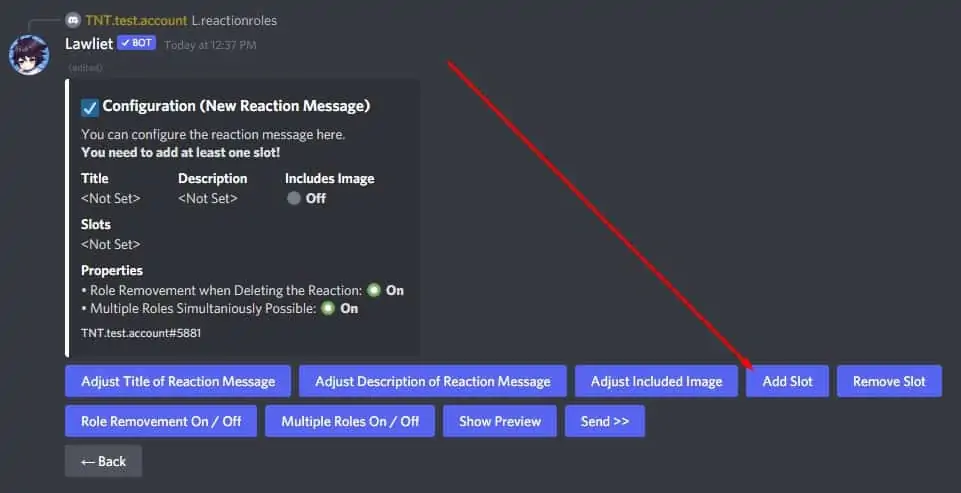 How to Make Reaction Roles on Discord 97 lawliet-select-add-slot