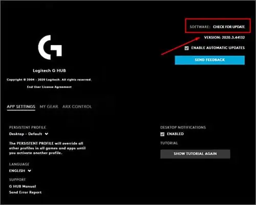logitech-version-update