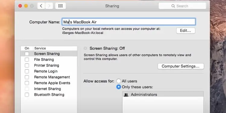Migration Assistant Not Working? Try These 10 Fixes 6 macbook-sharing-section