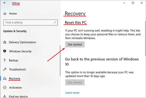 How to Fix "Critical Error Your Start Menu Isn't Working" 12 recovery-reset-this-pc-1