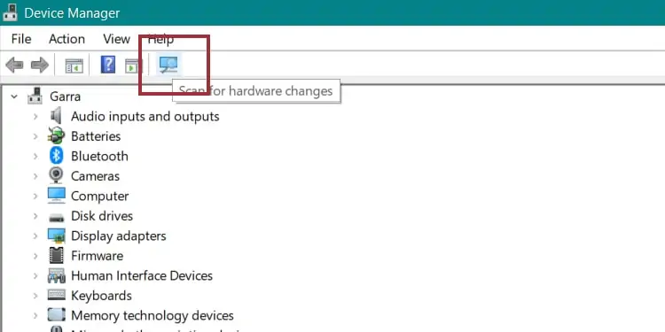 16 Easy Ways To Fix Xbox Controller Not Working On PC 7 scan-for-hardware-changes-4