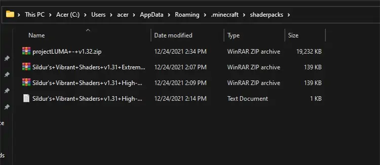 shaderpacks-folder