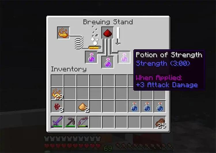 How to make Strength Potions in Minecraft? 7 strength-redstone