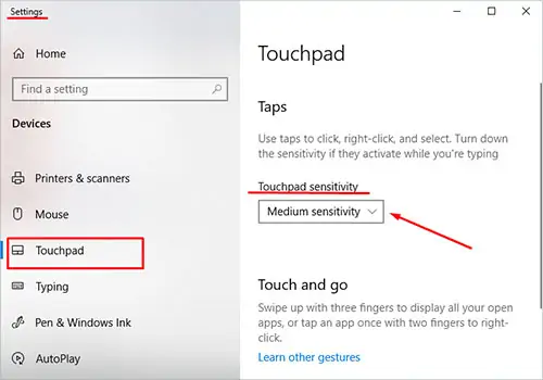 touch-pad-sensitivity-settings