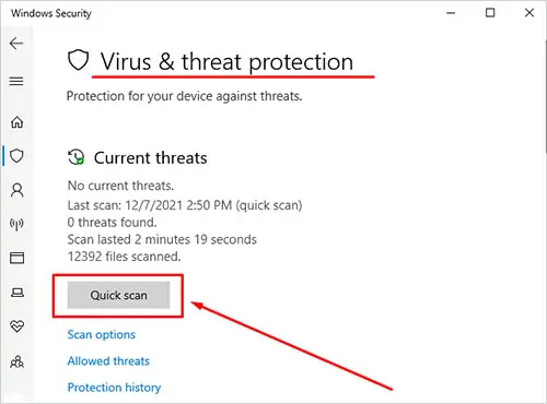 Why Is My Mouse Moving on Its Own? 9 Ways To Fix It 19 virus-and-threat-protection-quick-scan