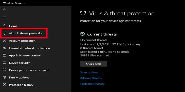 Why Won't Microsoft Edge Open - How to Fix It 19 virus-and-threat-protection