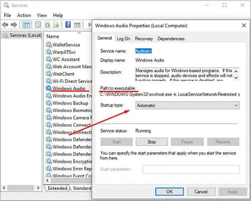 How to Fix Audio Service Not Running 53 windows-audio-startup-type-automatic