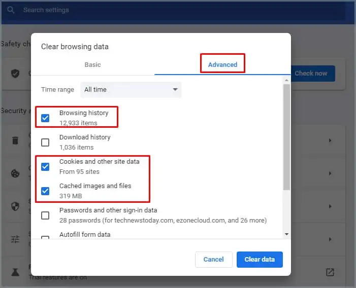 Netflix Autoplay Not Working? 6 Ways To Fix It 19 Clear-browsing-data-3