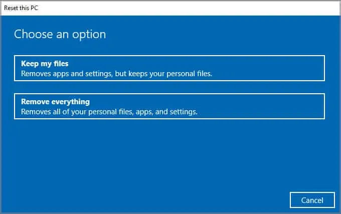 PC Randomly Turns Off? 11 Ways To Fix It 19 Keep-my-files-or-remove-everything