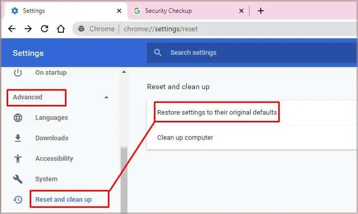 Google Chrome Not Saving Passwords - 13 Ways To Fix It 34 advanced-reset-and-cleanup