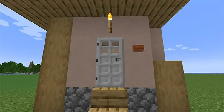 How To Make And Use An Iron Door In Minecraft? 2 placing-iron-door