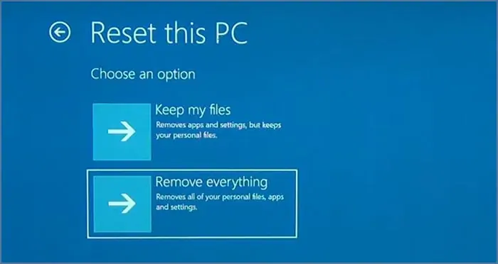 How to Fix “Your PC Device Needs to Be Repaired” 27 remove-everything