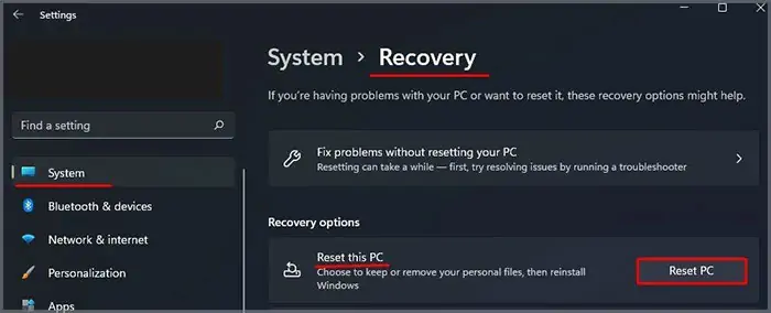 PC Randomly Turns Off? 11 Ways To Fix It 17 reset-this-pc-on-windows-11