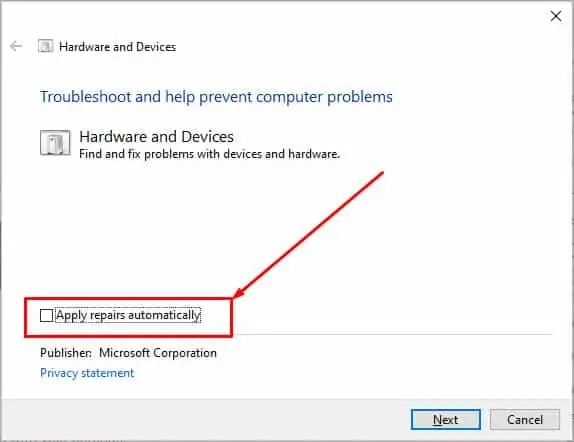 Why Is My Mouse Moving on Its Own? 9 Ways To Fix It 13 uncheck-apply-repairs-automatically