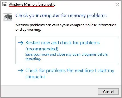 Fix: ntoskrnl.exe BSOD in Windows 1 windows-memory-diagnostics