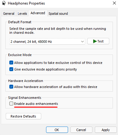 Computer Not Recognizing Headphones? Here’s How to Fix It 23 6.1-enable-audio-enhancement