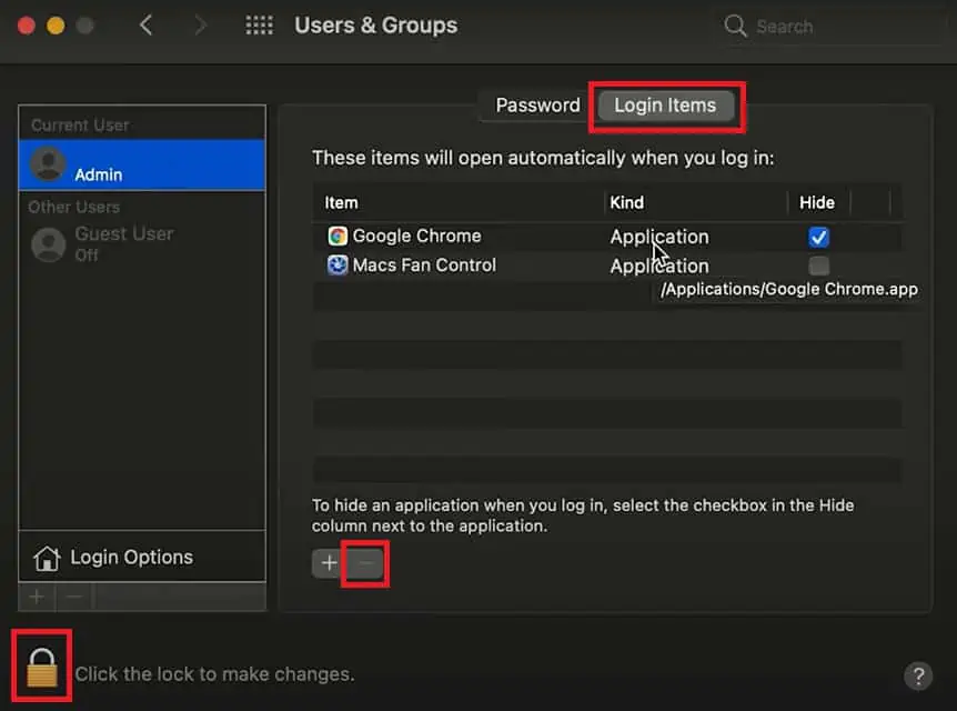 Mac-Disable-Login-Items