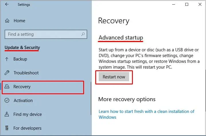 How to Enable Secure Boot in Windows 11 17 Recovery-restart-now